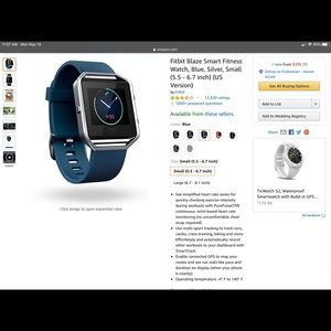 Fitbit Blaze with 6 bands.